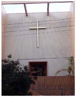 Nativity of Our Lord Church building with cross